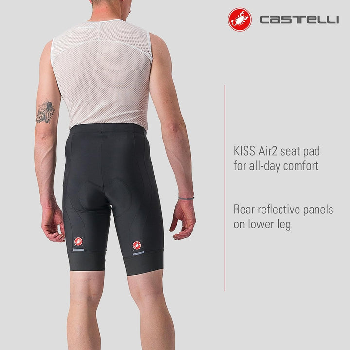 CASTELLI Herren Kurze Hose L Schwarz, L Schwarz