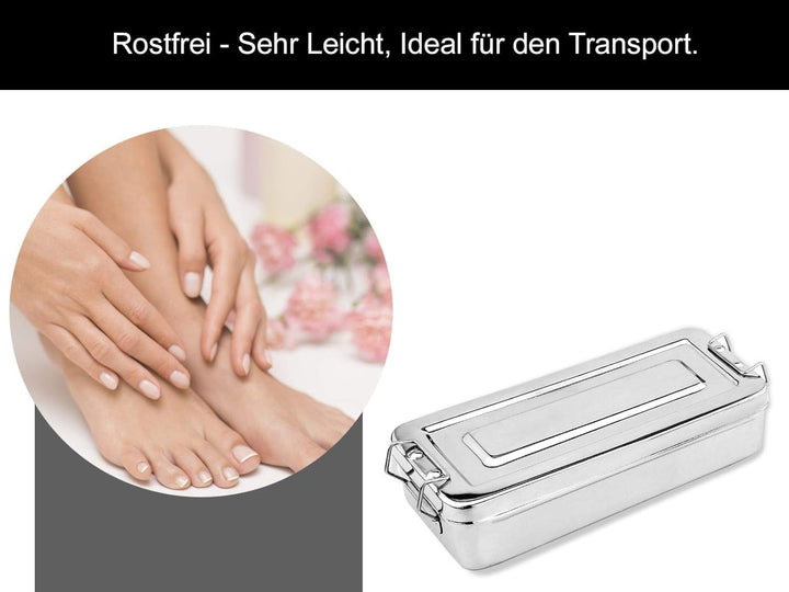 Beauty-Instrumentenschale Schale mit Deckel und Verschluss Rostfrei