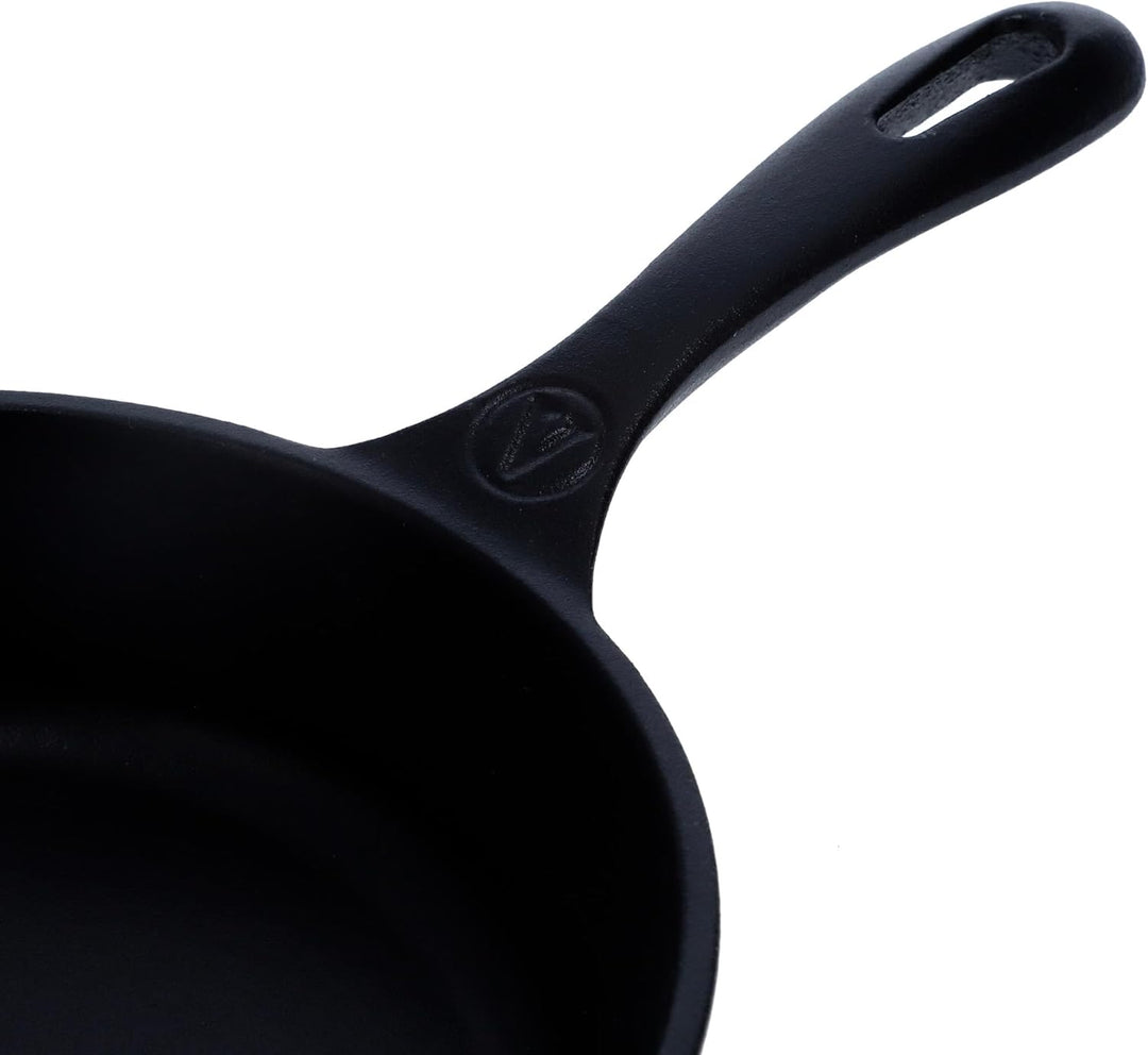 VICTORIA Bratpfanne Gusseisenpfanne Eingebrannte, Induction 20cm Geeignet für Feuer, Grill, Backofen