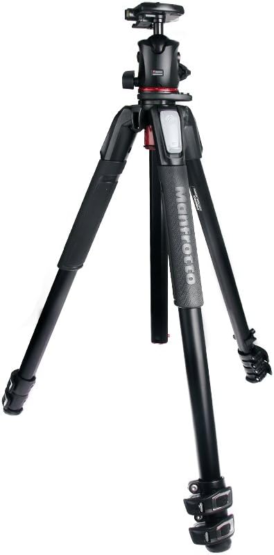 Manfrotto Stativ aus Aluminium, 3 Segmente, mit XPRO-Kugelkopf und 200PL-Platte Alu Stativ (mit 3 Se