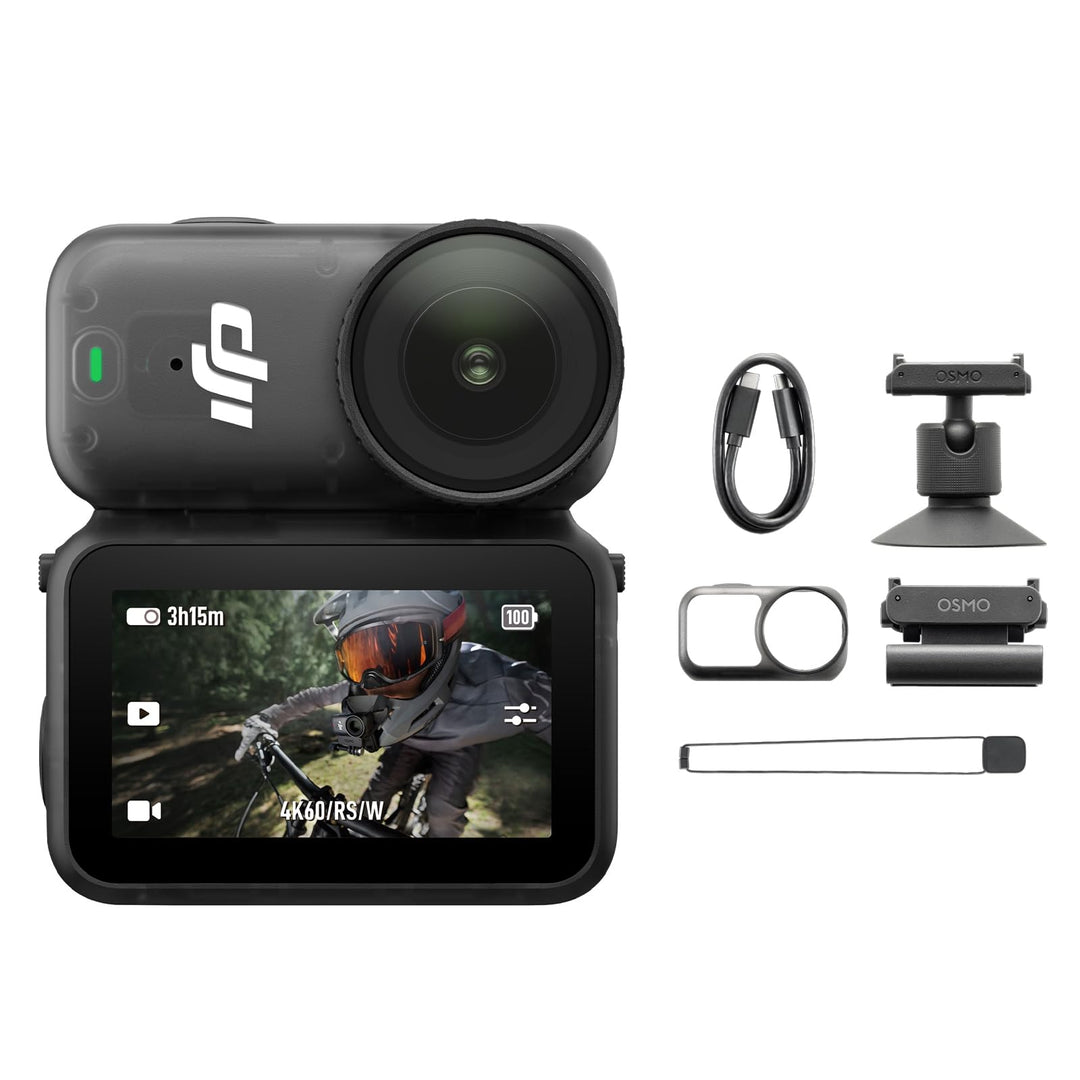 DJI Osmo Nano Standard Combo - 4K/60fps kleine Mini-Cam mit 1/1,3″ Sensor, 143° Weitwinkel-Video, 20