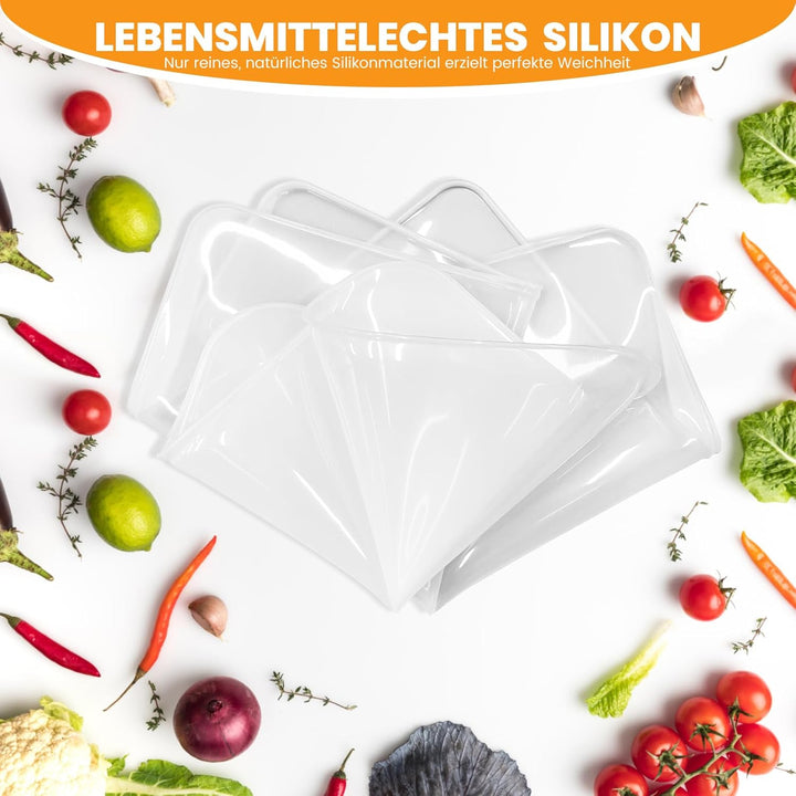 6er Silikon-Dörrfolie mit Rand, Fruchtleder Matte Dörrautomat Zubehör, Dörrfolie Für Flüssigkeiten,