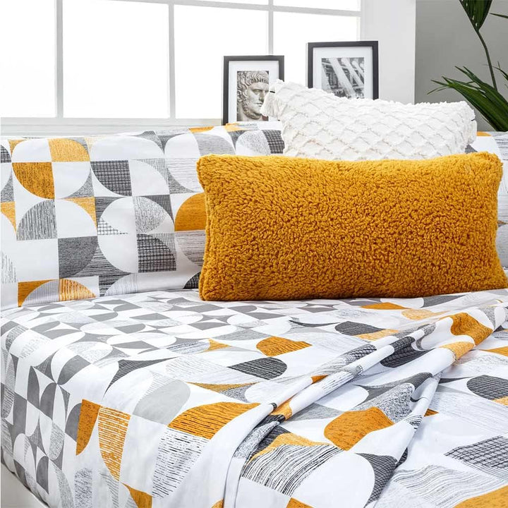 Carnaby Grey Bettwäsche-Set, 150 x 190/200, 50 % Baumwolle, 50 % Polyester, Grau Cama 150 X 190/200