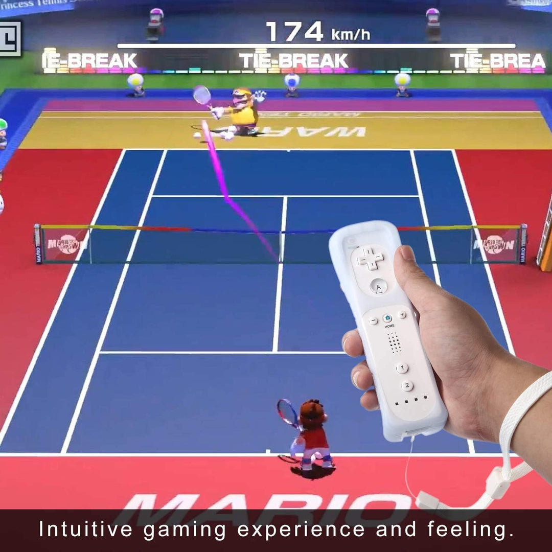 Atopoo Wii Fernbedienung, Ersatz Fernbedienung Game Controller mit Silikonhülle und Handgelenkschlau