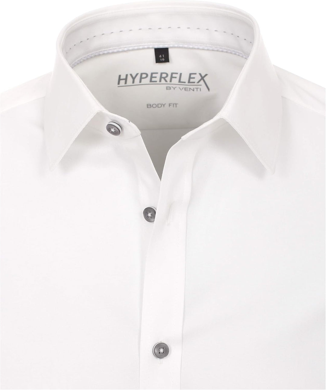 Venti Herren Hemd Body Fit Hyperflex Businesshemd 45 Weiss (Weiss 000), 45 Weiss (Weiss 000)