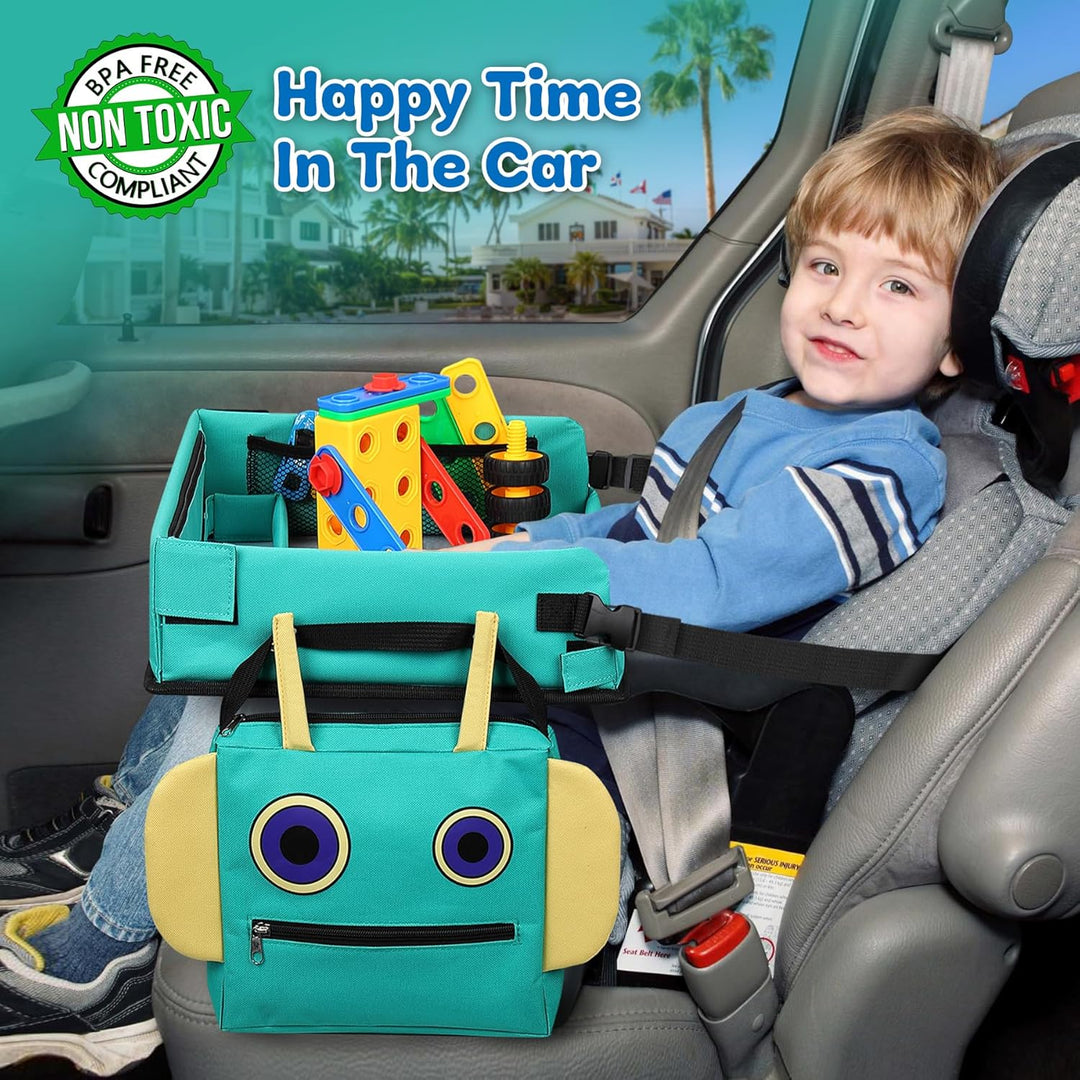 Joujou 2 In 1 Kinder Reisetisch, Roboter-Rucksack Abnehmbarer Multifunktionaler, Auto Kinder Knietab