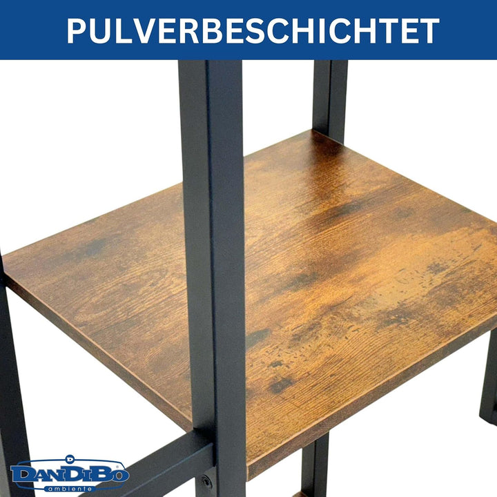 DanDiBo Getränkekistenregal 4 Kisten mit Ablage Holz Metall 96564 Getränkeregal Kistenregal Getränke