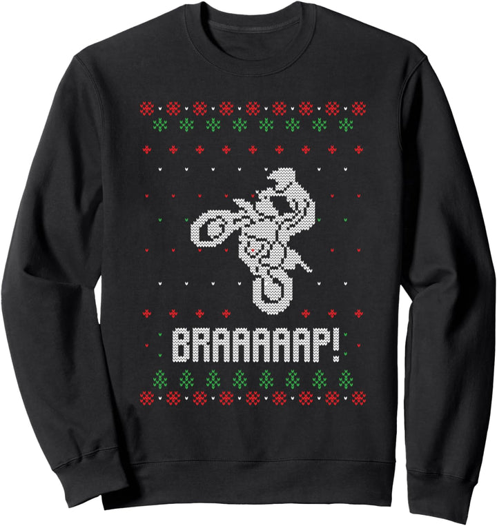 Weihnachten Motorcross Motorrad Gift Ugly Christmas Sweatshirt