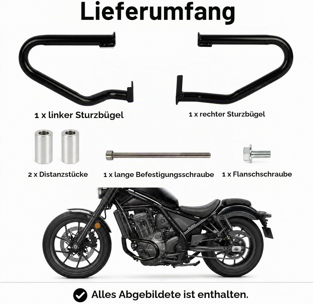 PSLER Motorrad Stossstange Motorschutz Sturzbügel für Rebel CMX1100 CMX1100T DCT 2021 2022 2023 2024