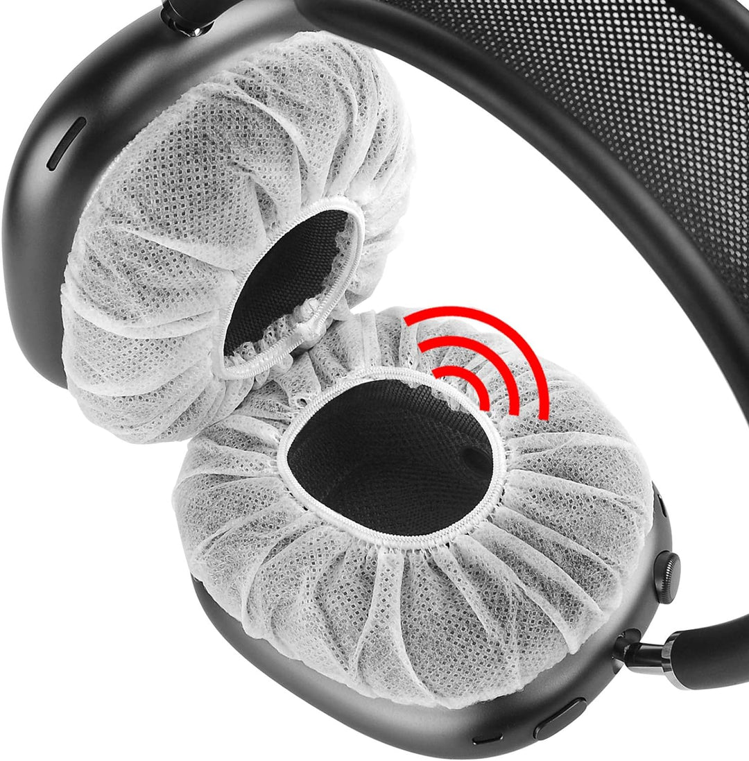 Geekria 100 Paar Einweg-Ohrpolster für AirPod Max, Ohrpolster, Schutzhüllen, dehnbare Sanitär-Ohrmus