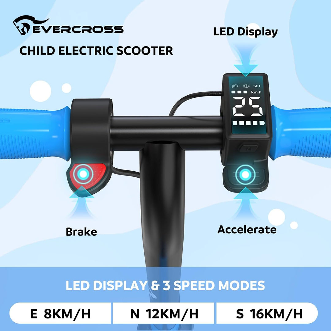 EVERCROSS Elektroroller für Kinder, 7" Leichter Elektroroller für Kinder 6-12 Jahren, Elektroscooter