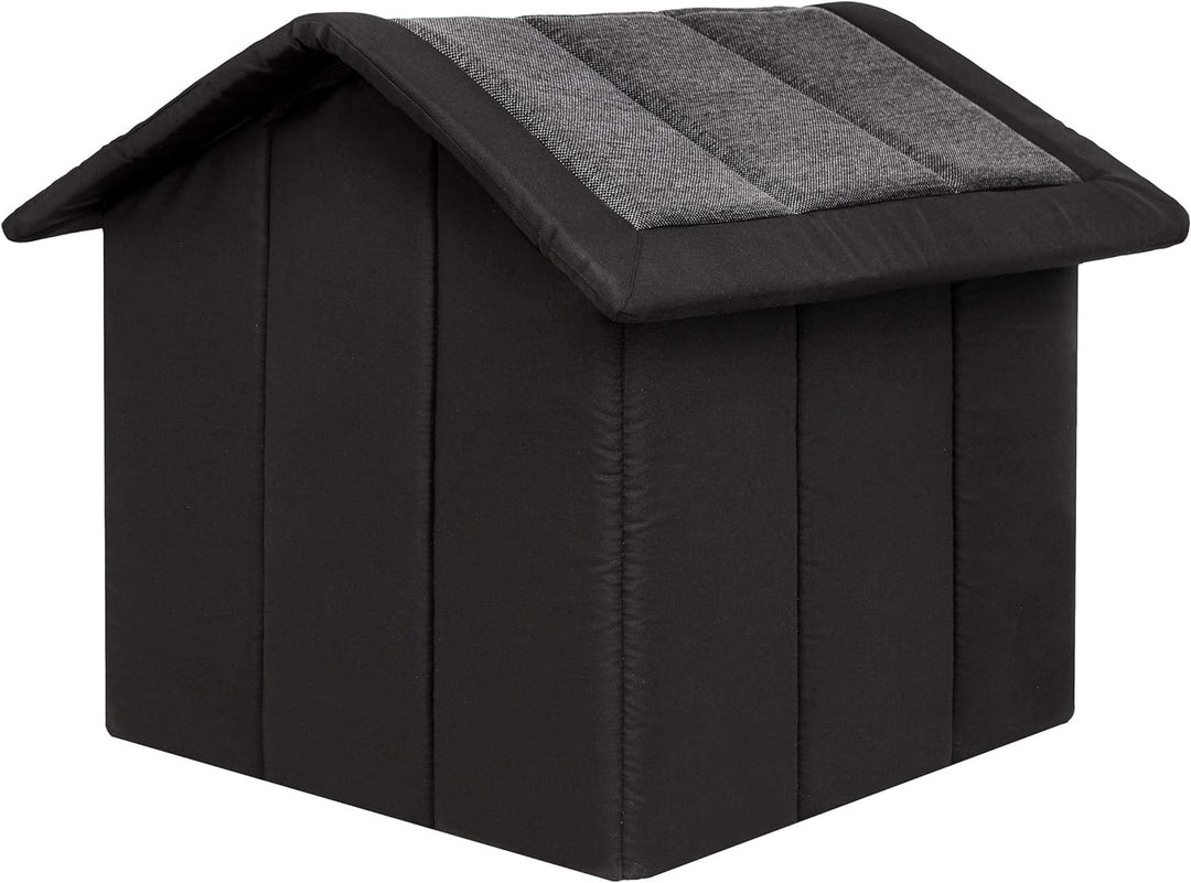 PillowPrim Hundehütte Hundehöhle Hundebett Hundehaus Katzenhöhle Tierbett XL - 60x55 cm Graphit mit