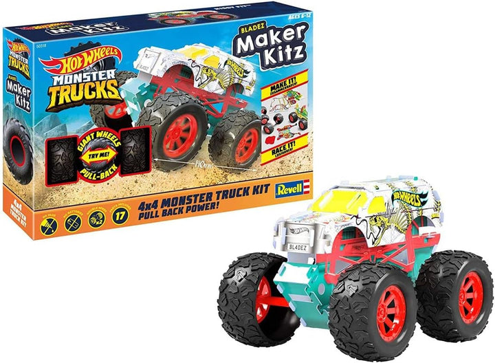 Revell 50318 Monster Truck Hissy Fit, Spielzeugauto 1:32 mit Sprungschanze Hot Wheels Maker Kitz-zus