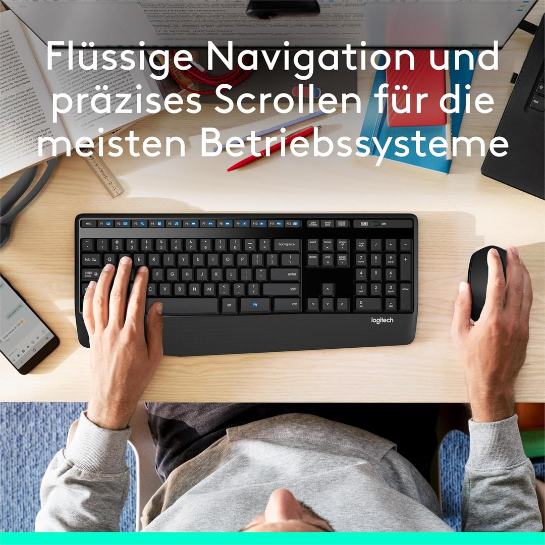Logitech M280 Kabellose Maus, 2,4 GHz mit USB-Nano-Empfänger, 1000 DPI Optical Tracking, 3 Tasten, 1