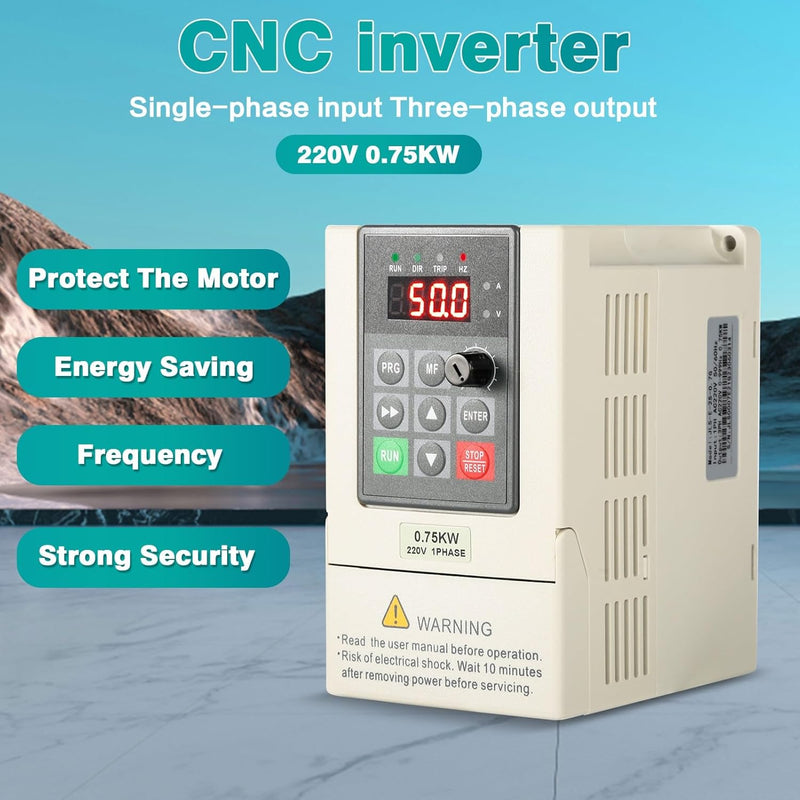Ailao Frequenzumrichter 230V 0.75KW VFD Motordrehzahlregler 1 Phasen Eingang 3 Phasen Ausgang CNC Nu
