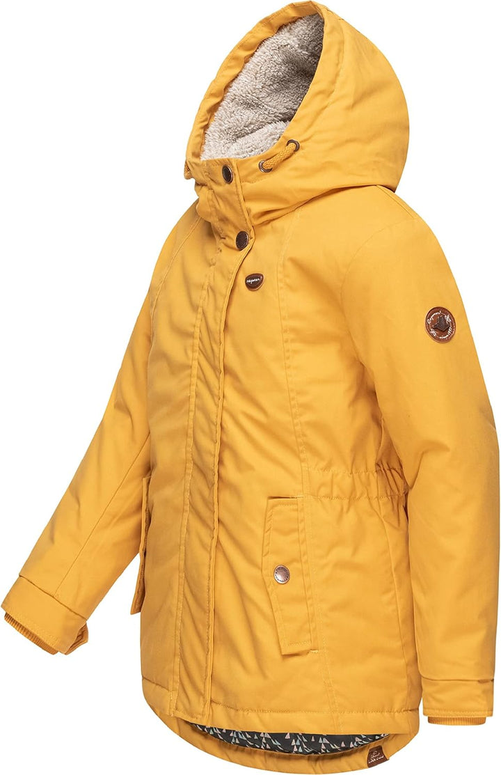 Ragwear Kinder Mädchen Winterjacke Wintermantel Outdoorjacke mit Kapuze Elvina 128-152, Honey