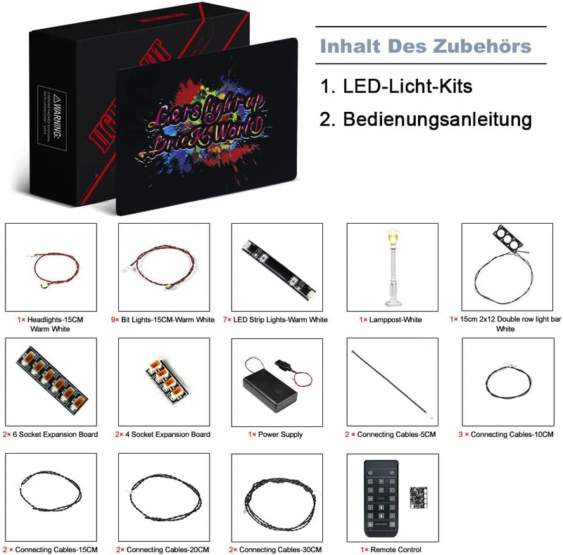 BrickBling Fernbedienung Dekorationsbeleuchtungsset für Lego 10312 Jazz Club Building Set, Licht-Kit