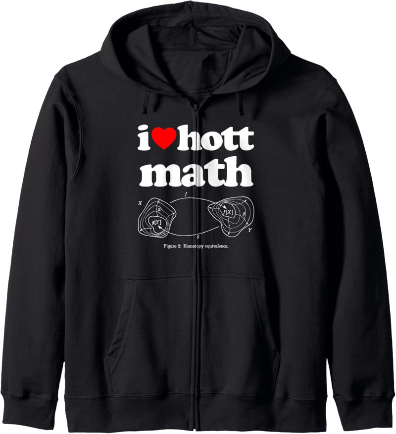 Funny Nerdy I Heart Hott Topologie Mathematikstudent Professor Blk Kapuzenjacke