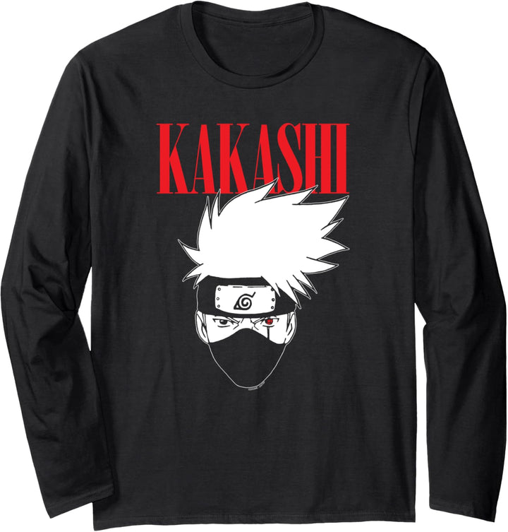Naruto Kakashi Tall Logo Langarmshirt