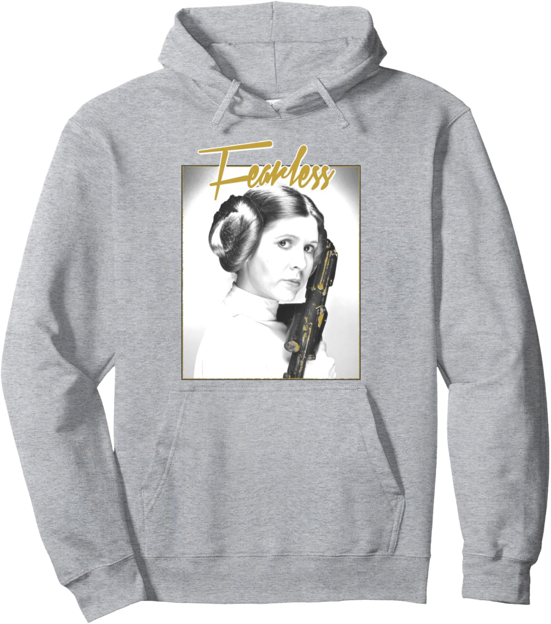 Star Wars Princess Leia Fearless Blaster Portrait Pullover Hoodie