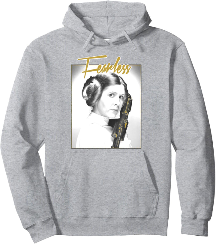 Star Wars Princess Leia Fearless Blaster Portrait Pullover Hoodie