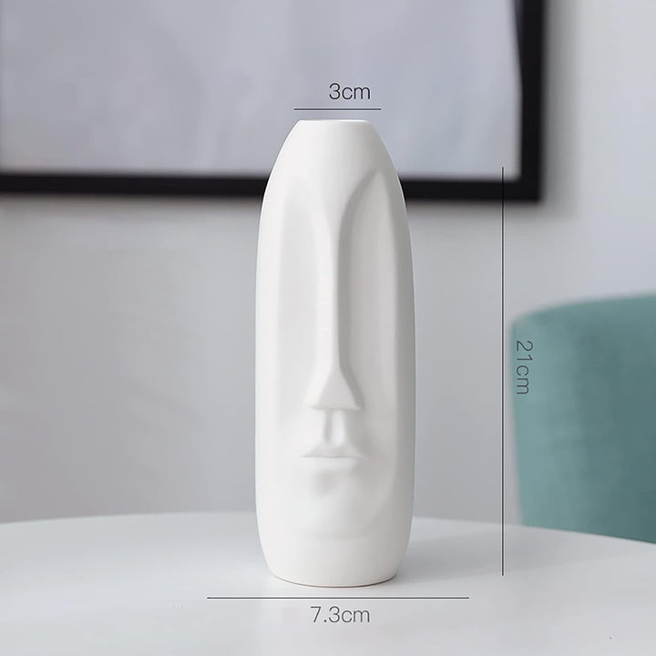 2er-Set Moderne Gesichts Blumenvase, Minimalism Abstrakte Vasen mit Gesichtsgestaltung, Dekorative m