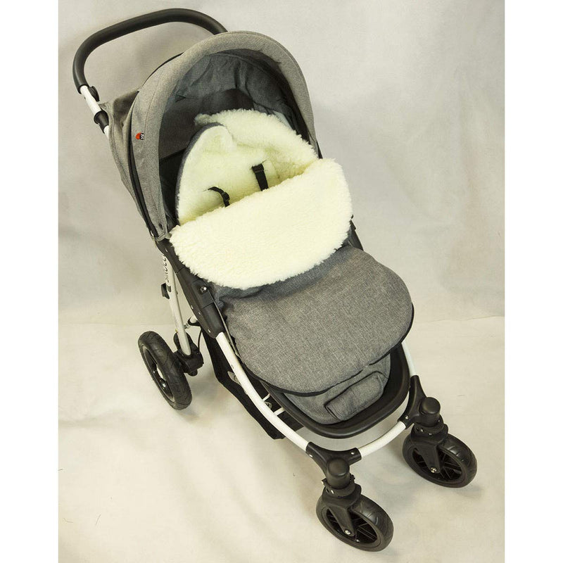 Baby Fusssack WinterFusssack für Kinderwagen wolle Grosse Masse 105 cm für Buggy grau Len [071] Grau