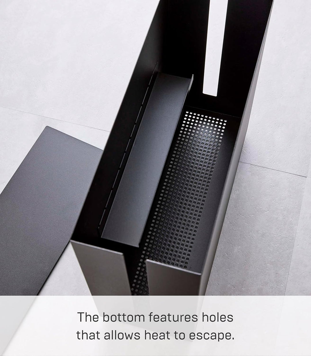 Yamazaki Tower Kabelabdeckungen, Metall, Schwarz, One Size One Size Schwarz, One Size Schwarz