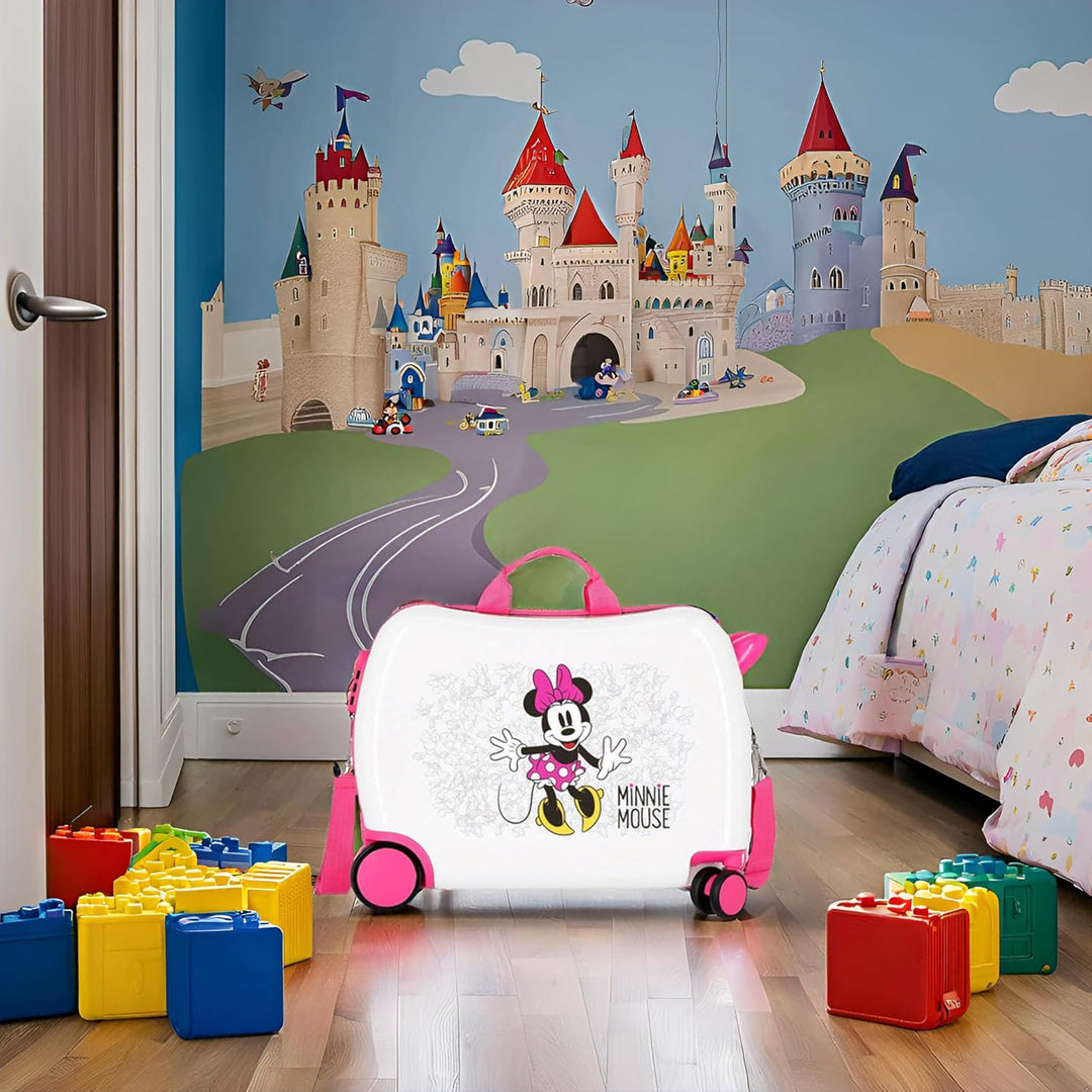 Disney Minnie Enjoy the Day Kinder-Koffer Weiss 50x38x20 cms Hartschalen ABS Kombinationsschloss 34L