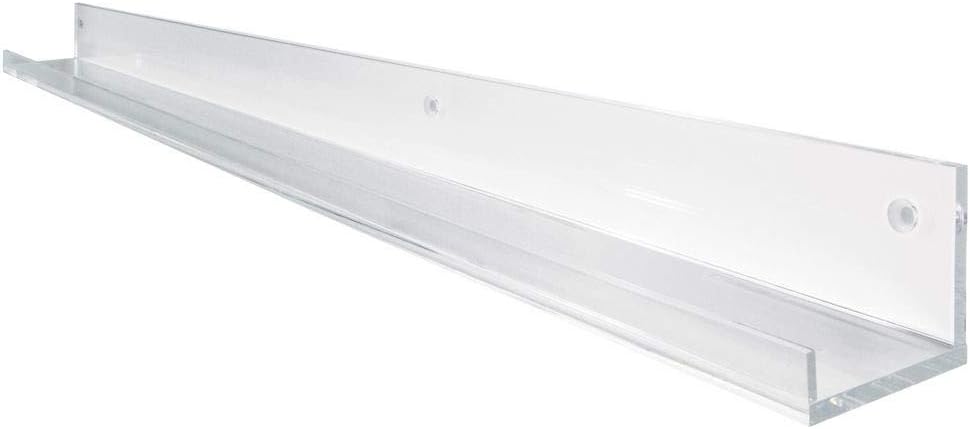 SIGEL GA110 Schmales Galerieboard / Regalboard / Ablageboard 100 cm, Acryl glasklar, 100 cm