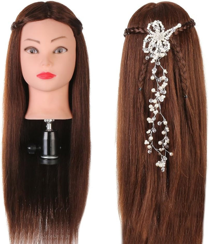 Übungskopf Neverland Beauty 24 Zoll 60% Echthaar Friseur Übungskopf Praxis Schaufensterpuppe Kopf mi