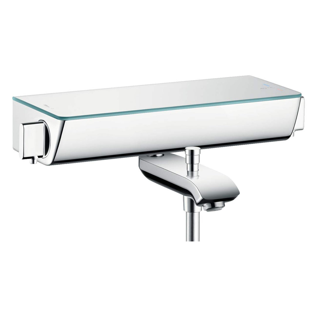 hansgrohe Ecostat Select Aufputz Wannenthermostat, für 2 Funktionen ohne Adapter zur Renovation, Chr
