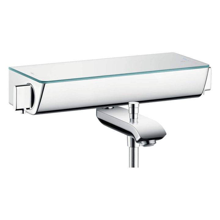 hansgrohe Ecostat Select Aufputz Wannenthermostat, für 2 Funktionen ohne Adapter zur Renovation, Chr