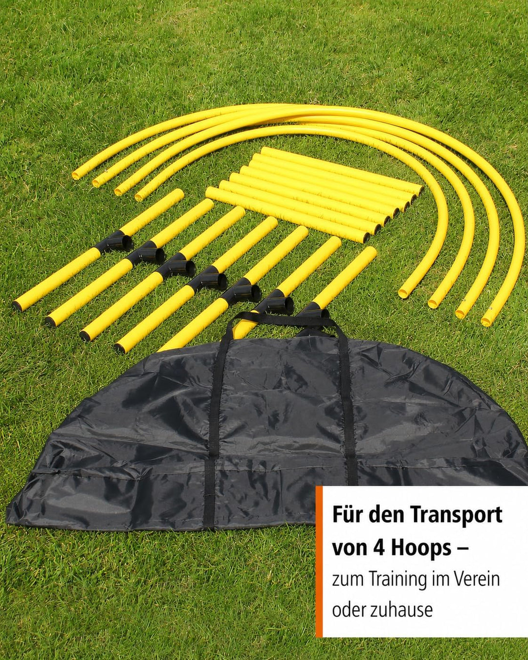 Tragetasche für 3 Hoopers Hoops – schwarz, 95×10×62cm, strapazierfähig & abwaschbar, mit Schultergur