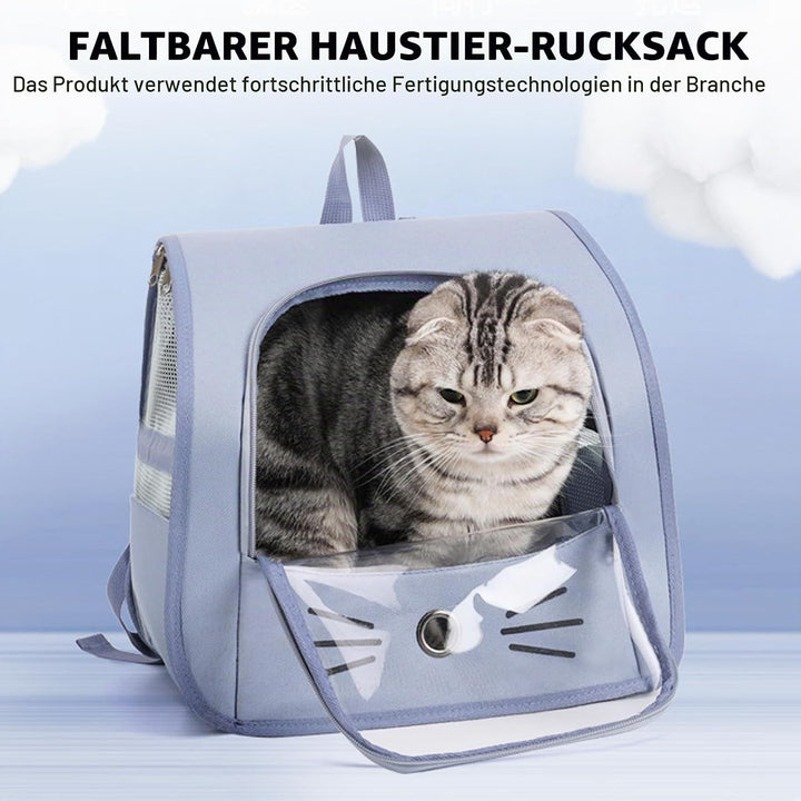 Haustier Rucksack für Kleine Hunde Katzen, Tragbare und Faltbare Katzenrucksack, Hunderucksack, Trag