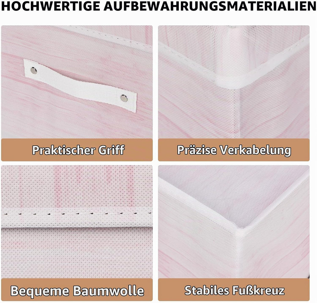 Aufbewahrungsfächer mit Deckeln 3 Packung,Stoff Aufbewahrungskorb für klappbare mittlere Leinwand Au