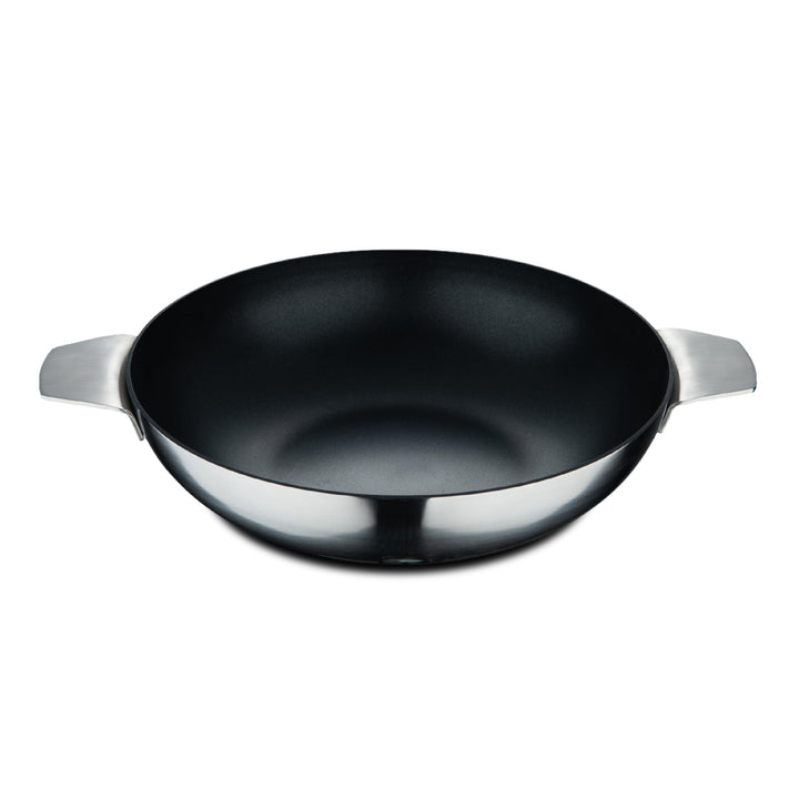 MasterPRO SIGMA - Wok ohne Deckel 28 cm 3.4L Edelstahl - Swiss Crystals Keramikbeschichtung - Langer