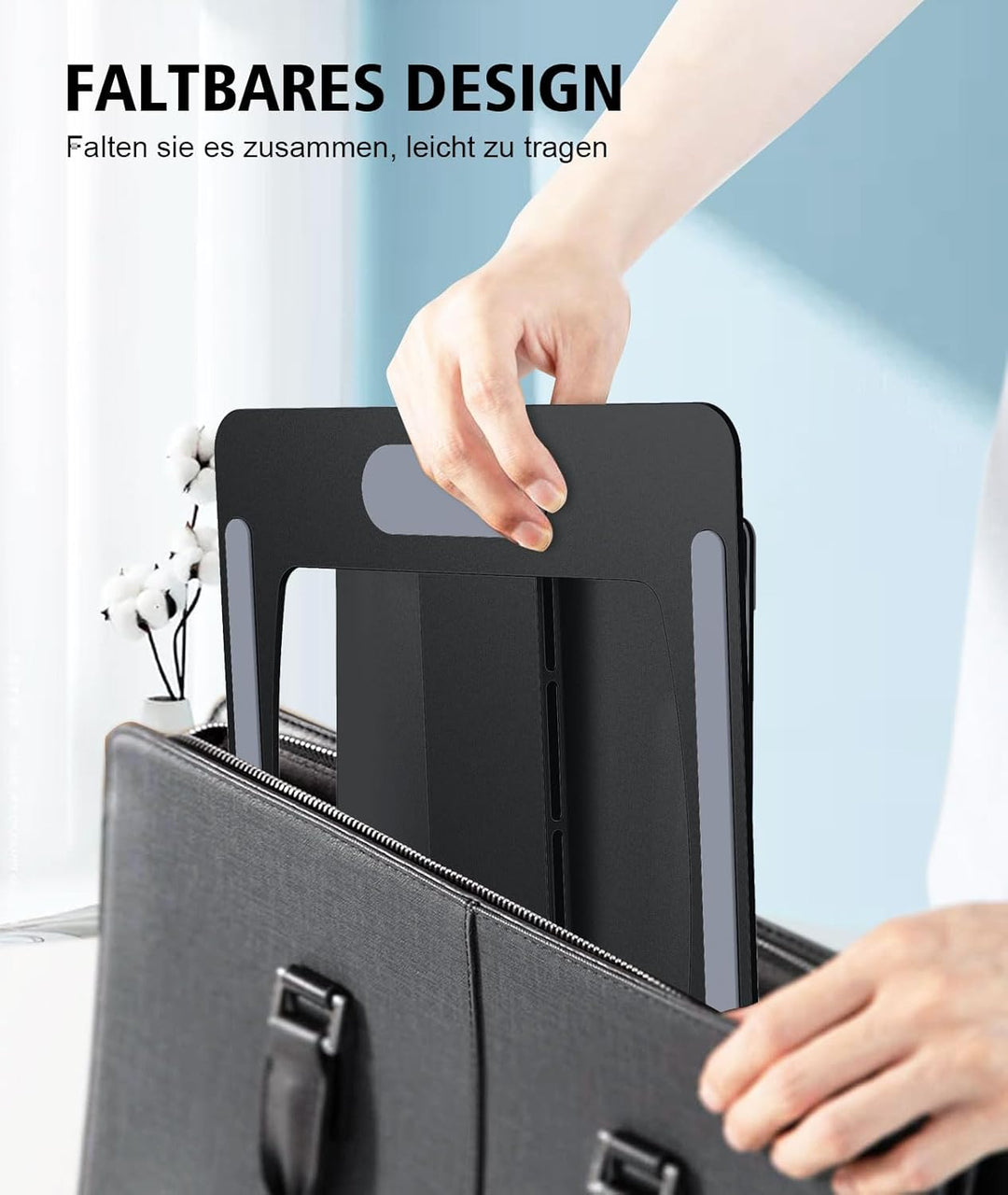 Glangeh Laptop Ständer Höhenverstellbar, Ergonomischer, Tragbarer Notebook Ständer für Schreibtisch,
