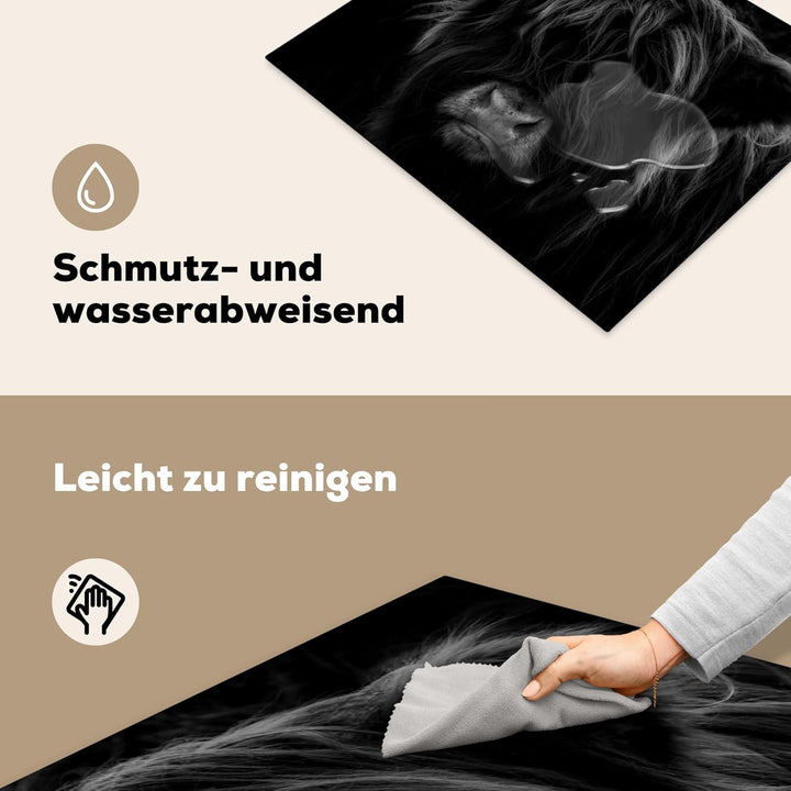 Herdabdeckplatte Einteilig Küche Herdabdeckung Induktionsfeld Ceranfeld Herdabdeckplatten Vinyl Matt