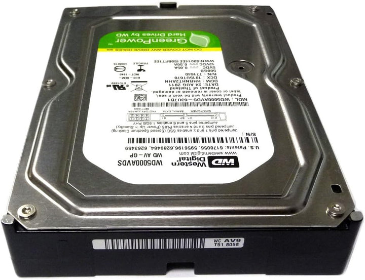 Western Digital WD5000AVDS AV-GP 500 GB interne Festplatte (8,9 cm (3,5 Zoll), 7200rpm, 4,2ms, 32MB