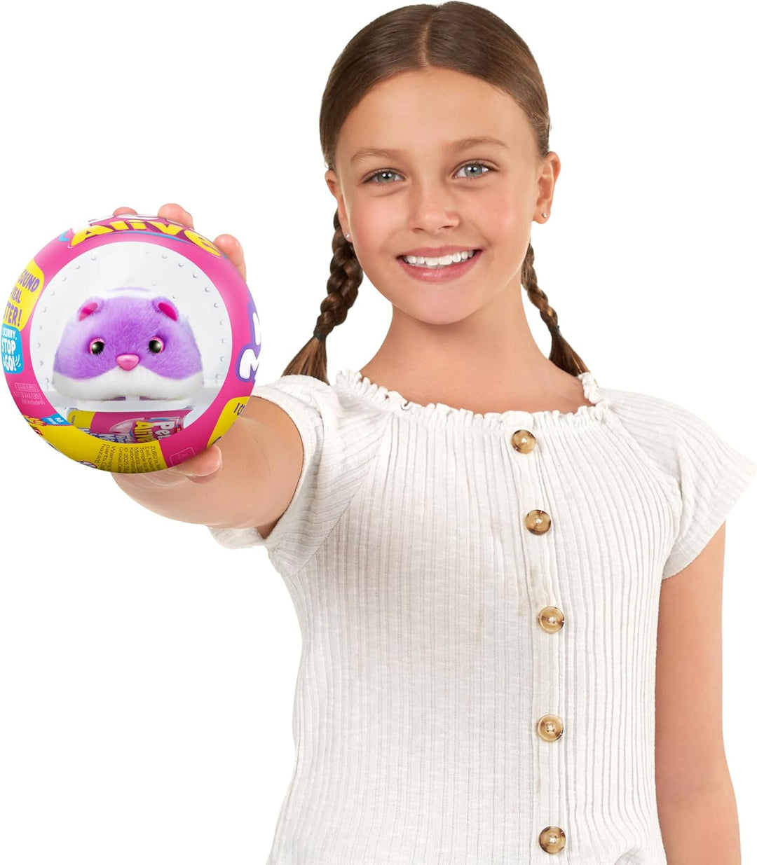 Pets Alive Hamster Mania von ZURU, Purple Hamster, Pet Nurture, Soft Toy, Real Alive, 20+ Sounds Int