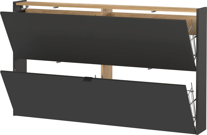 Germania Schuhschrank 1392-549 GW-Ameca, in Graphit/Navarra-Eiche-Nb., mit geringer Tiefe, 140 x 83