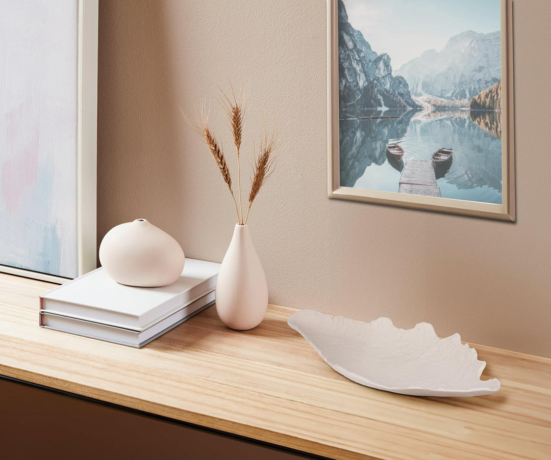 EGLO LIVING Dekoschale Forleyet, elegante Schale zum Dekorieren im Blatt-Design, Metallschale handma