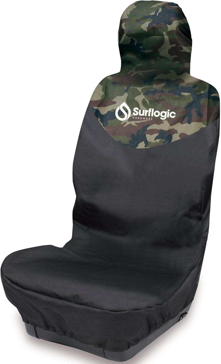 SURF LOGIC Unisex-Erwachsene Auto-Sitzabdeckung, Einzeln, Schwarz und Marineblau Zubehör, Mehrfarbig