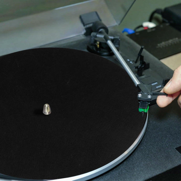 2 Stück Slipmat Plattenspieler, 30cm Plattenmatte aus Filz Rutschfest und Antistatisch Plattenspiele