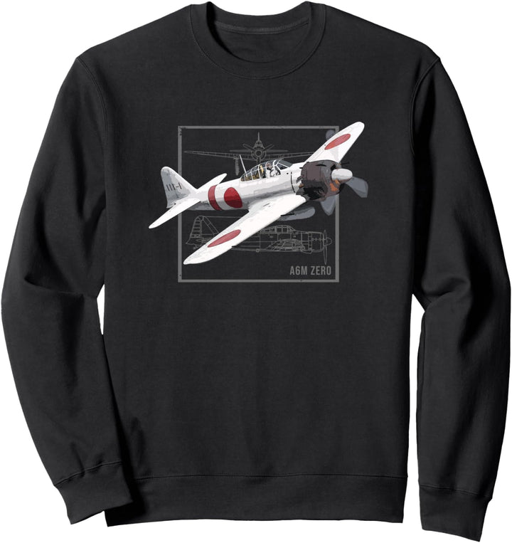 A6M Zero-Jäger Japan WW2-Kampfflugzeug-Flugzeug Sweatshirt