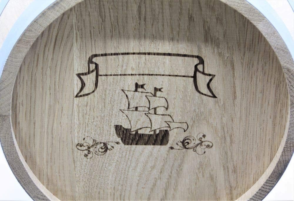 MAAJ 10 L WEINFASS MIT WUNSCHGRAVUR - Geschenk-Idee/WHISKYFASS/SCHNAPSFASS AUS EICHENHOLZ