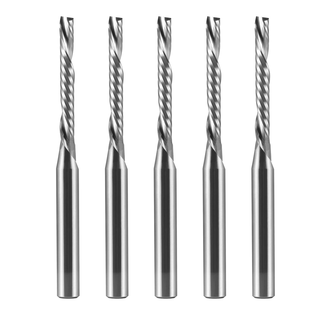 5 Stück Schaftfräser 3,175 mm Schaft Downcut 17 mm Schnittlänge CNC Fräser Nutfräser aus Hartmetall
