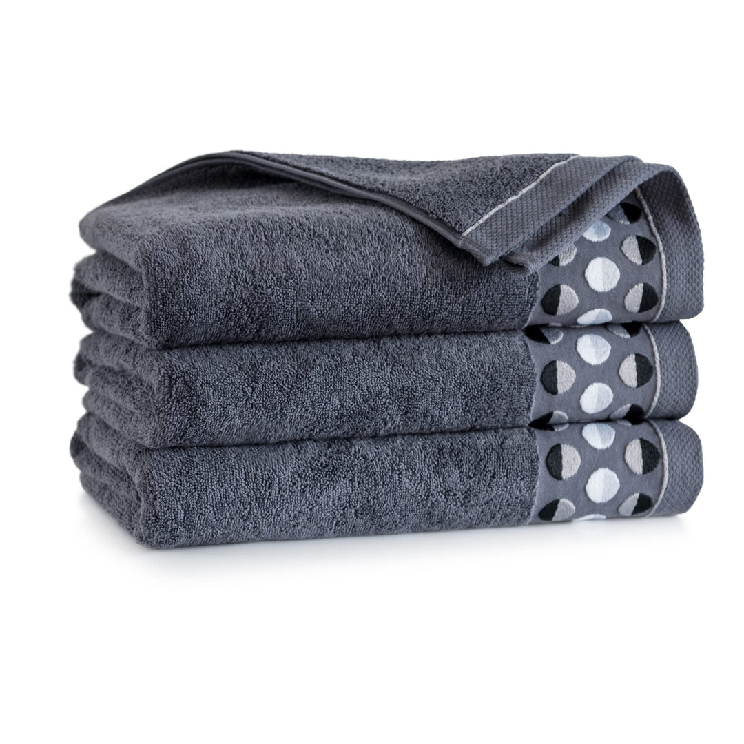 ZWOLTEX Design Handtuch Sets - Badetuch - Handtuch - Gästetuch | Borte mit Punkten I 100% Ägyptische