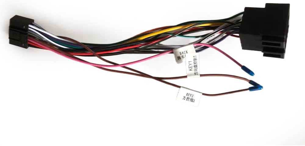 16 Pin Kabelbaum ISO Adapter für Android Autoradio Universal ISO Standard Buchse, Radio Stecker mit